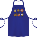 Cats Types of Coffee Drinkers Cotton Apron 100% Organic Royal Blue