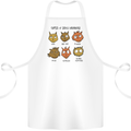 Cats Types of Coffee Drinkers Cotton Apron 100% Organic White