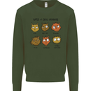 Cats Types of Coffee Drinkers Kids Sweatshirt Jumper Forest Green