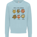 Cats Types of Coffee Drinkers Kids Sweatshirt Jumper Light Blue