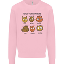 Cats Types of Coffee Drinkers Kids Sweatshirt Jumper Light Pink