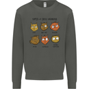 Cats Types of Coffee Drinkers Kids Sweatshirt Jumper Storm Grey
