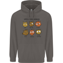 Cats Types of Coffee Drinkers Mens 80% Cotton Hoodie Charcoal