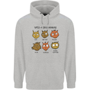Cats Types of Coffee Drinkers Mens 80% Cotton Hoodie Sports Grey