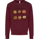 Cats Types of Coffee Drinkers Mens Sweatshirt Jumper Maroon