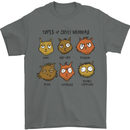 Cats Types of Coffee Drinkers Mens T-Shirt Cotton Gildan Charcoal