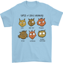 Cats Types of Coffee Drinkers Mens T-Shirt Cotton Gildan Light Blue