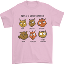 Cats Types of Coffee Drinkers Mens T-Shirt Cotton Gildan Light Pink