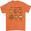 Cats Types of Coffee Drinkers Mens T-Shirt Cotton Gildan Orange