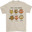 Cats Types of Coffee Drinkers Mens T-Shirt Cotton Gildan Sand
