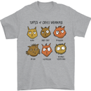 Cats Types of Coffee Drinkers Mens T-Shirt Cotton Gildan Sports Grey