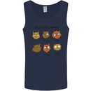 Cats Types of Coffee Drinkers Mens Vest Tank Top Navy Blue