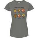 Cats Types of Coffee Drinkers Womens Petite Cut T-Shirt Charcoal