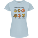 Cats Types of Coffee Drinkers Womens Petite Cut T-Shirt Light Blue