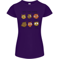 Cats Types of Coffee Drinkers Womens Petite Cut T-Shirt Purple