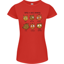 Cats Types of Coffee Drinkers Womens Petite Cut T-Shirt Red