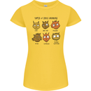 Cats Types of Coffee Drinkers Womens Petite Cut T-Shirt Yellow