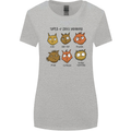 Cats Types of Coffee Drinkers Womens Wider Cut T-Shirt Sports Grey