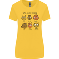 Cats Types of Coffee Drinkers Womens Wider Cut T-Shirt Yellow