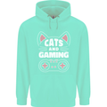 Cats and Gaming Funny Gamer Childrens Kids Hoodie Peppermint