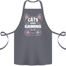 Cats and Gaming Funny Gamer Cotton Apron 100% Organic Steel
