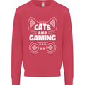 Cats and Gaming Funny Gamer Kids Sweatshirt Jumper Heliconia