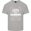 Cats and Gaming Funny Gamer Kids T-Shirt Childrens Sports Grey