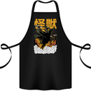 Catzilla Funny Cat Monster Parody Cotton Apron 100% Organic Black
