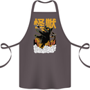 Catzilla Funny Cat Monster Parody Cotton Apron 100% Organic Dark Grey