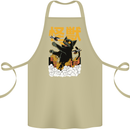 Catzilla Funny Cat Monster Parody Cotton Apron 100% Organic Khaki