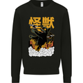 Catzilla Funny Cat Monster Parody Kids Sweatshirt Jumper Black