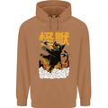 Catzilla Funny Cat Monster Parody Mens 80% Cotton Hoodie Caramel Latte
