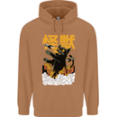 Catzilla Funny Cat Monster Parody Mens 80% Cotton Hoodie Caramel Latte