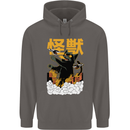 Catzilla Funny Cat Monster Parody Mens 80% Cotton Hoodie Charcoal