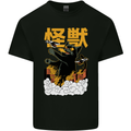 Catzilla Funny Cat Monster Parody Mens Cotton T-Shirt Tee Top Black