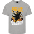 Catzilla Funny Cat Monster Parody Mens Cotton T-Shirt Tee Top Sports Grey
