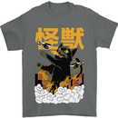 Catzilla Funny Cat Monster Parody Mens T-Shirt 100% Cotton Charcoal