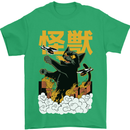 Catzilla Funny Cat Monster Parody Mens T-Shirt 100% Cotton Irish Green