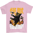 Catzilla Funny Cat Monster Parody Mens T-Shirt 100% Cotton Light Pink