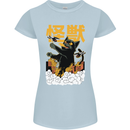 Catzilla Funny Cat Monster Parody Womens Petite Cut T-Shirt Light Blue