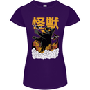 Catzilla Funny Cat Monster Parody Womens Petite Cut T-Shirt Purple