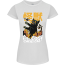 Catzilla Funny Cat Monster Parody Womens Petite Cut T-Shirt White