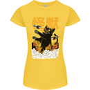 Catzilla Funny Cat Monster Parody Womens Petite Cut T-Shirt Yellow