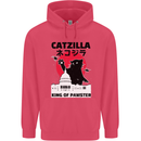 Catzilla Funny Cat Parody Childrens Kids Hoodie Heliconia