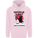 Catzilla Funny Cat Parody Childrens Kids Hoodie Light Pink