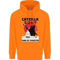 Catzilla Funny Cat Parody Childrens Kids Hoodie Orange