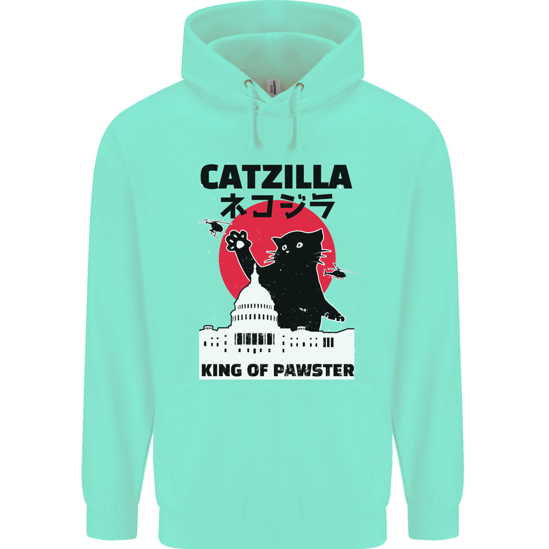 Catzilla Funny Cat Parody Childrens Kids Hoodie Peppermint