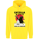 Catzilla Funny Cat Parody Childrens Kids Hoodie Yellow