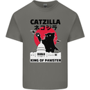 Catzilla Funny Cat Parody Kids T-Shirt Childrens Charcoal