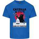 Catzilla Funny Cat Parody Kids T-Shirt Childrens Royal Blue